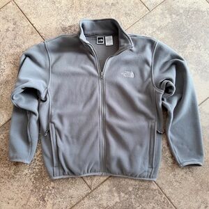The North Face Charcoal Gray Fleece Jacket Women’s Size Medium M Zipper Pockets